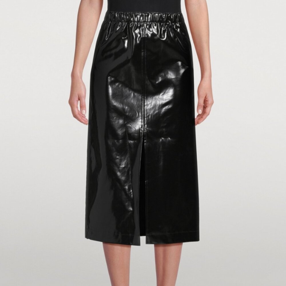 BNWT AW23 MAISON MARGIELA PATENT MIDI SKIRT 38